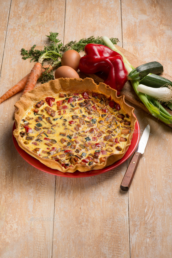 quiche with mixed vegetables Stock Photo by PhotoDune